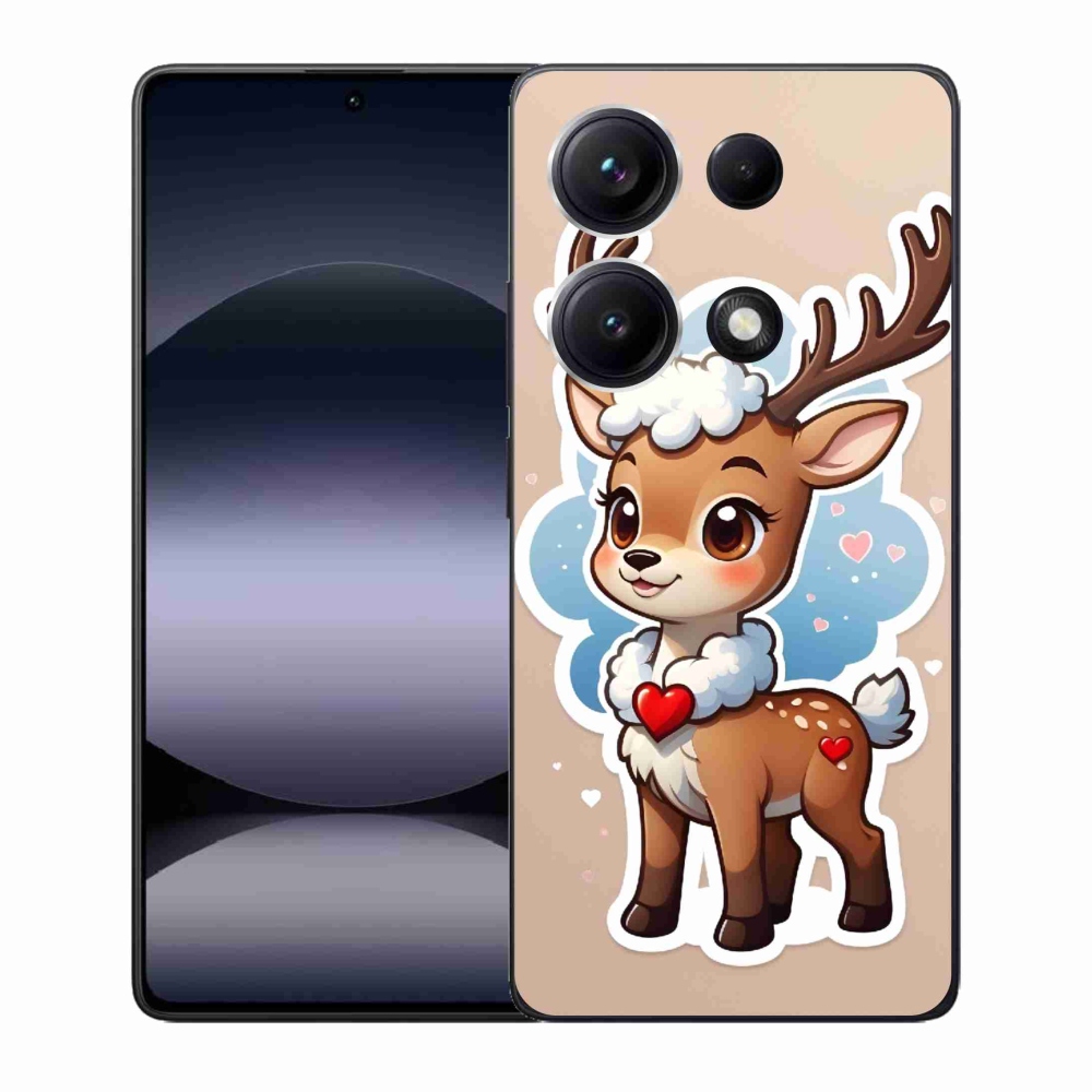 Gél borítás mmCase a Xiaomi Redmi Note 14S-hez - rajzfilm rénszarvas