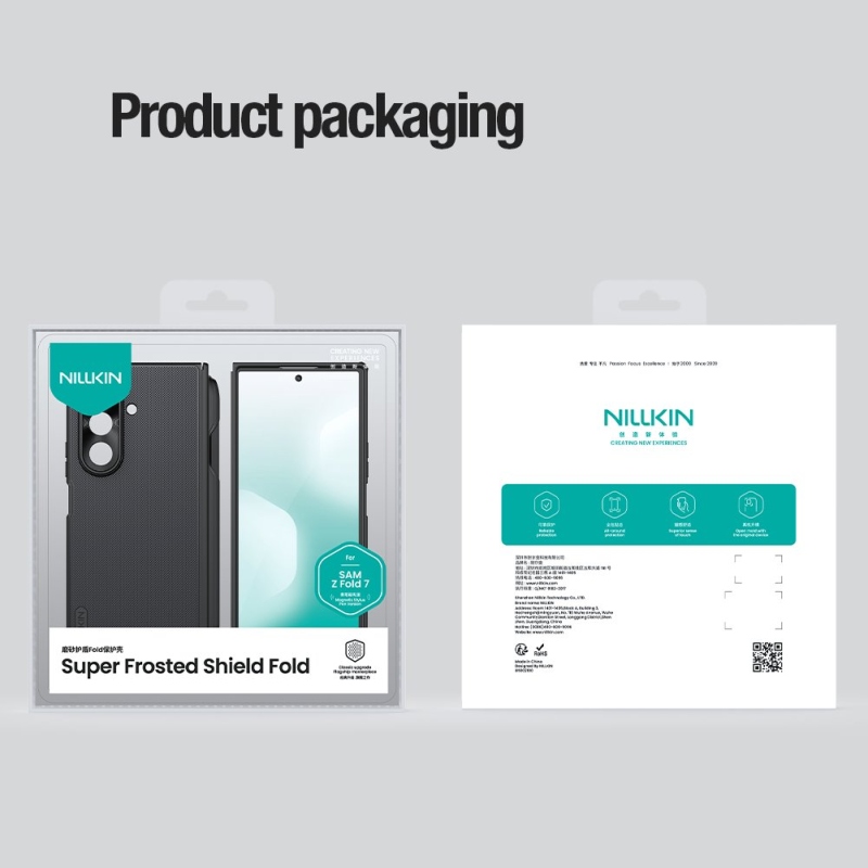 Nillkin Super Frosted FOLD mágneses tolltartó hátlap Samsung Galaxy Z Fold 7 Fekete fekete