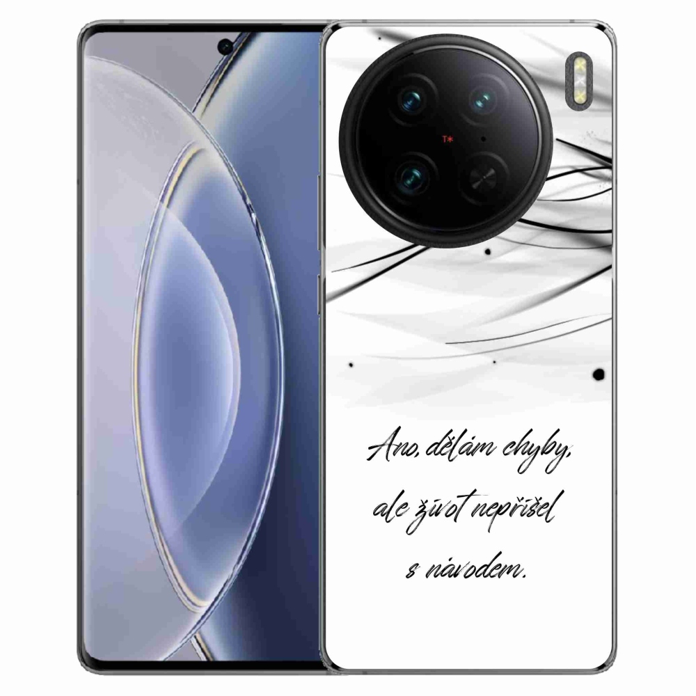 Gél borítás mmCase a Vivo X90 Pro készülékre - idézet fehér háttérrel