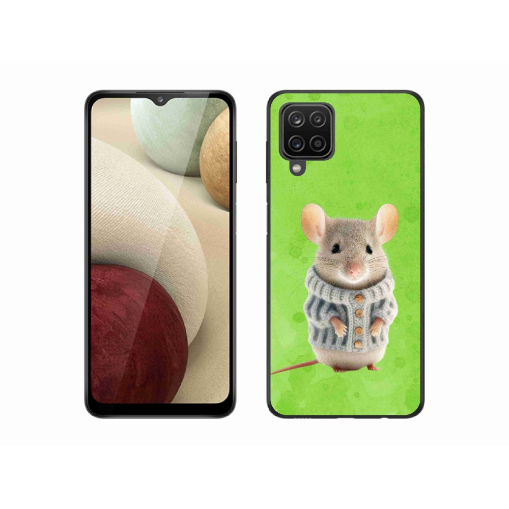 Gél borítás mmCase Samsung Galaxy A12 készülékhez - egér pulóverben