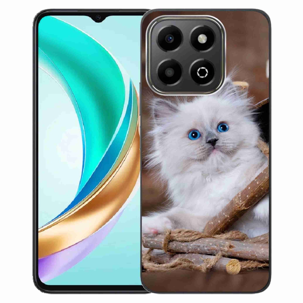 Gél borítás mmCase a Honor X6b készülékhez - fehér cica