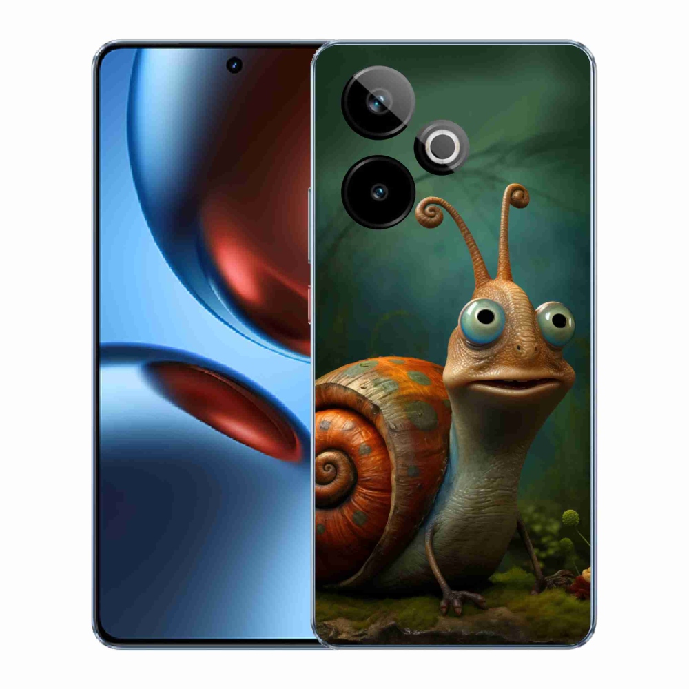 Rugalmas zselés tok mmCase képpel a Realme GT 7 5G/GT 7T 5G - csiga számára