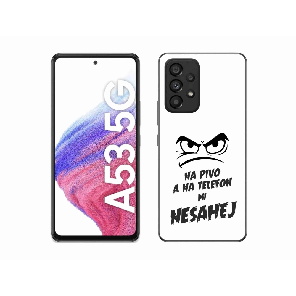 Gél borítás mmCase Samsung Galaxy A53 5G - sör motívum 2 fehér háttérrel