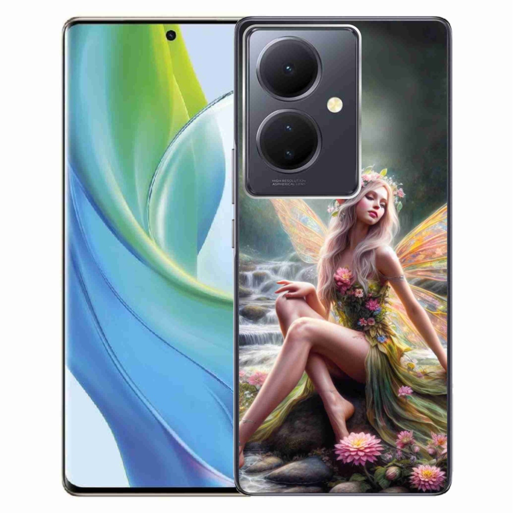 Gél borítás mmCase a Vivo V29 Lite 5G-n - pillangó nő 1