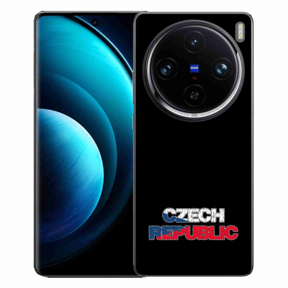 Zselés borítás mmCase a Vivo X100 Pro 5G - Csehország fekete háttérrel