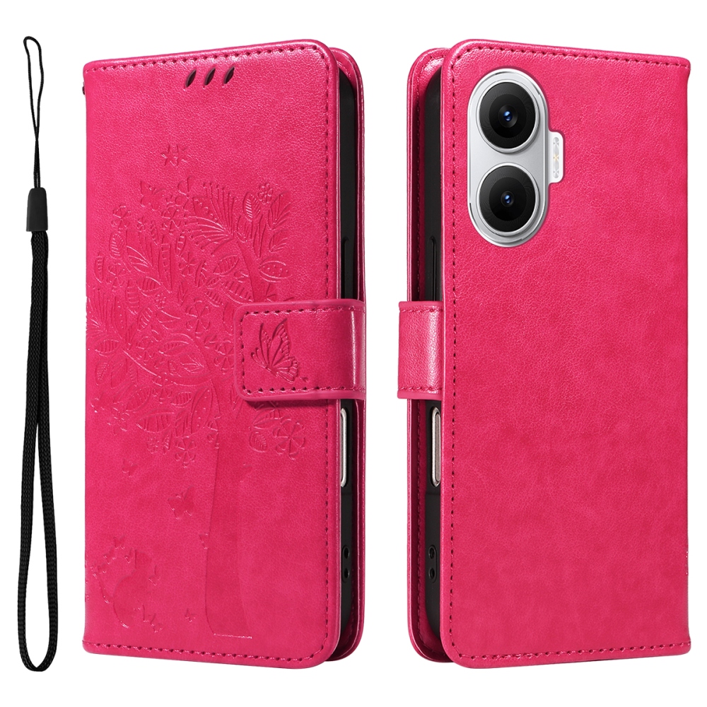 Fák könyv tokja Xiaomi Poco F7 5G - rózsaszínű