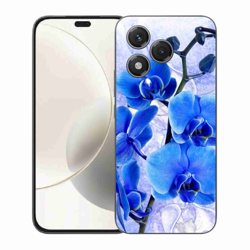 Zselés borító mmCase a Honor 400 Lite-hoz - kék virágok