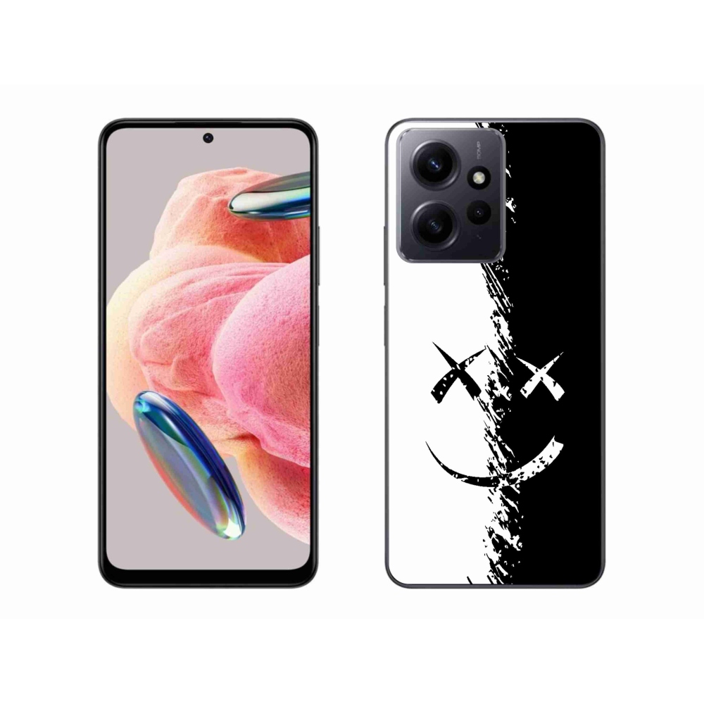 Gél borítás mmCase a Xiaomi Redmi Note 12 4G-hez - fekete és fehér mosolygó