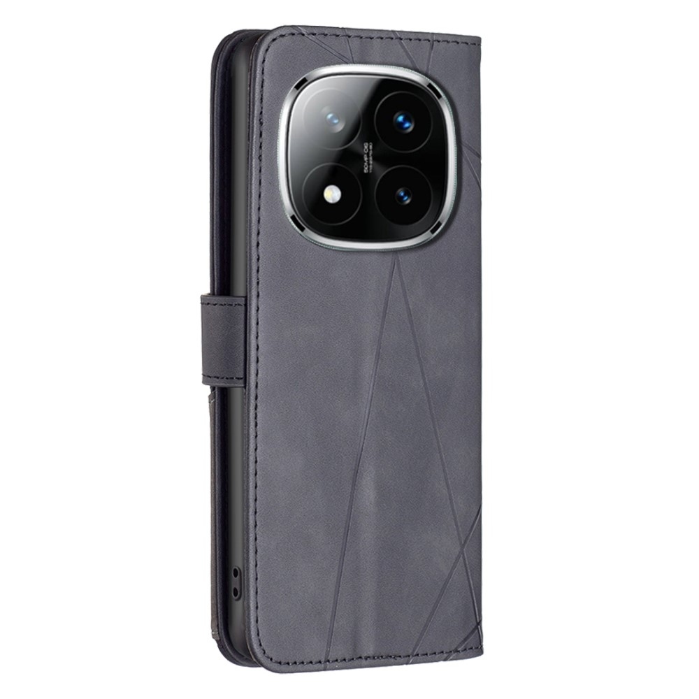 BNF háromszög alakú könyvtáska Xiaomi Redmi Note 14 Pro-hoz - fekete