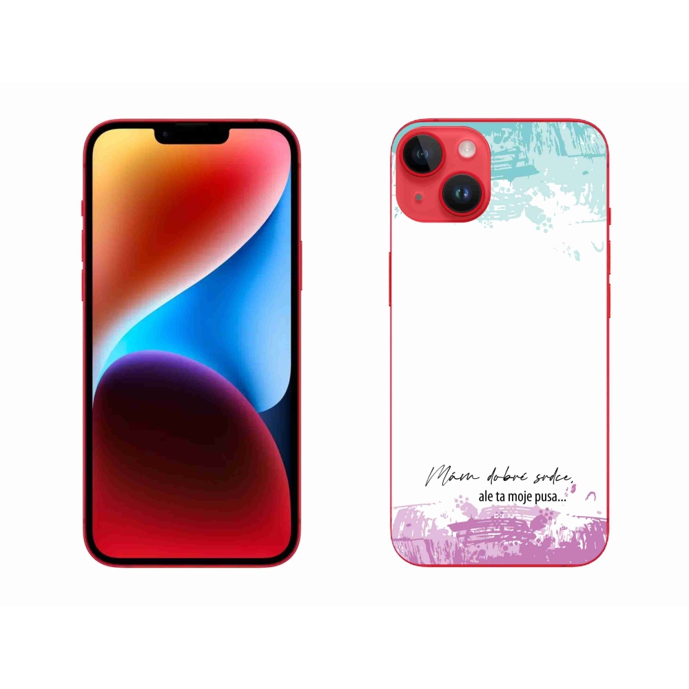 Gél borítás mmCase iPhone 14 Plus készülékhez - vicces szöveg 3 fehér háttér