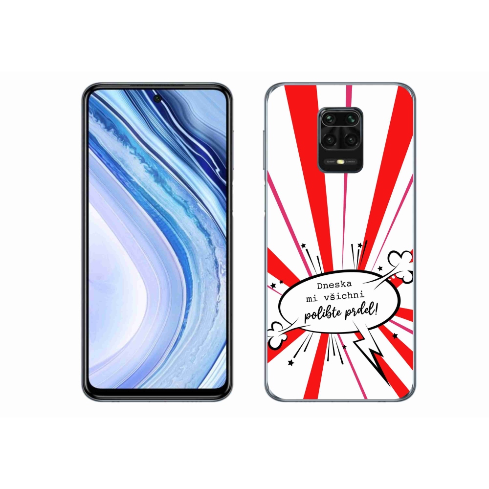 Gél borító mmCase a Xiaomi Redmi Note 9S-hez - vicces szöveg 15 fehér háttérrel