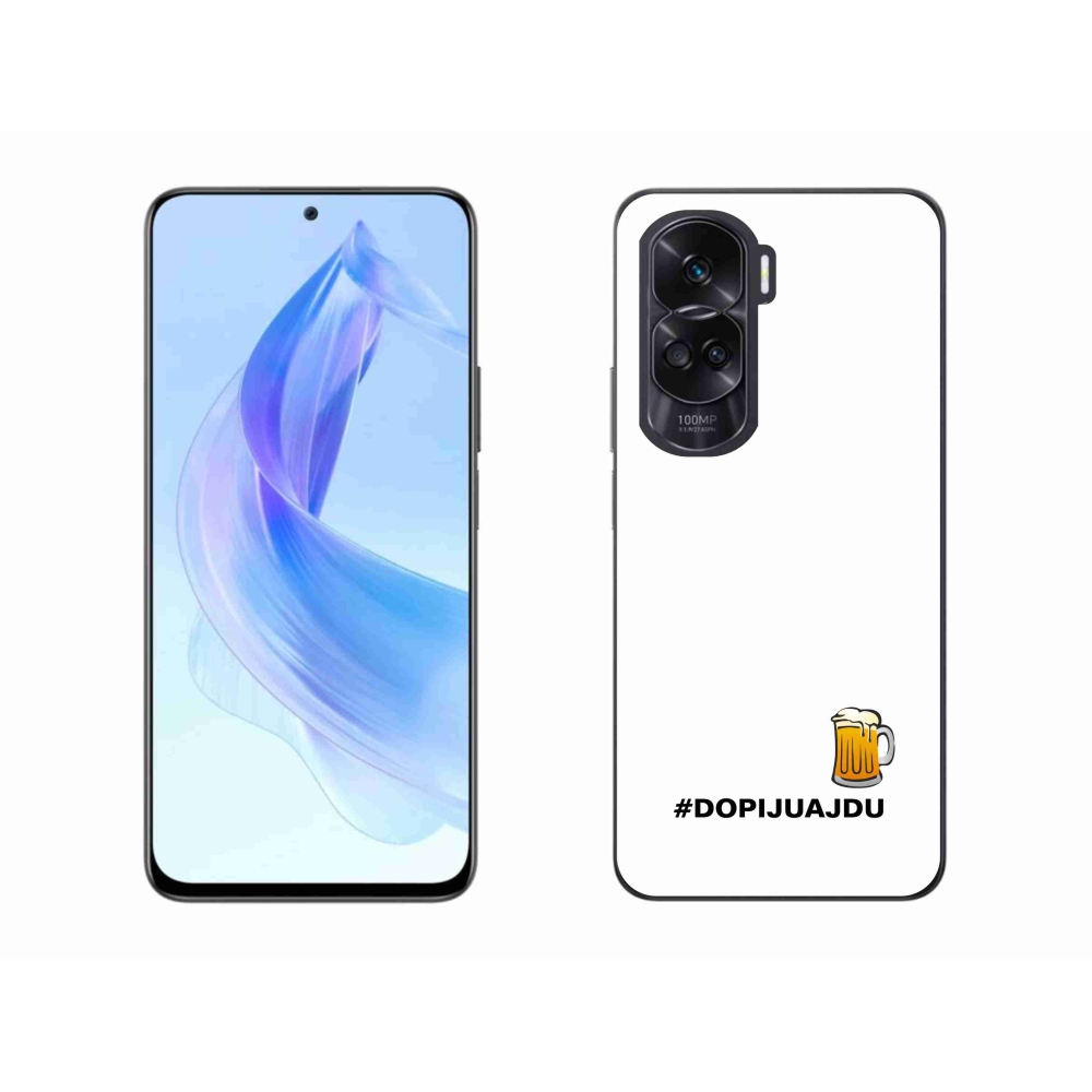 Gél borító mmCase a Honor 90 Lite készülékhez - sör motívum 1 fehér háttér