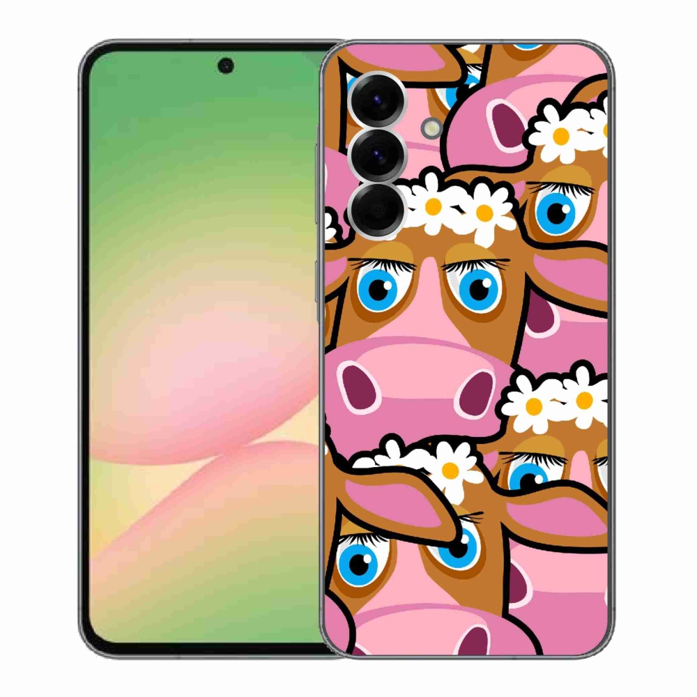 Gél borítás mmCase Samsung Galaxy A56 5G - rajzfilm tehenekhez