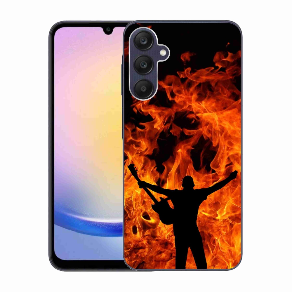 Gél borító mmCase Samsung Galaxy A25 5G - zenész és tűz