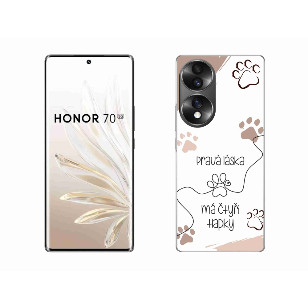 Zselés borító mmCase a Honor 70 készülékhez - kutyamotívum 1 fehér háttér