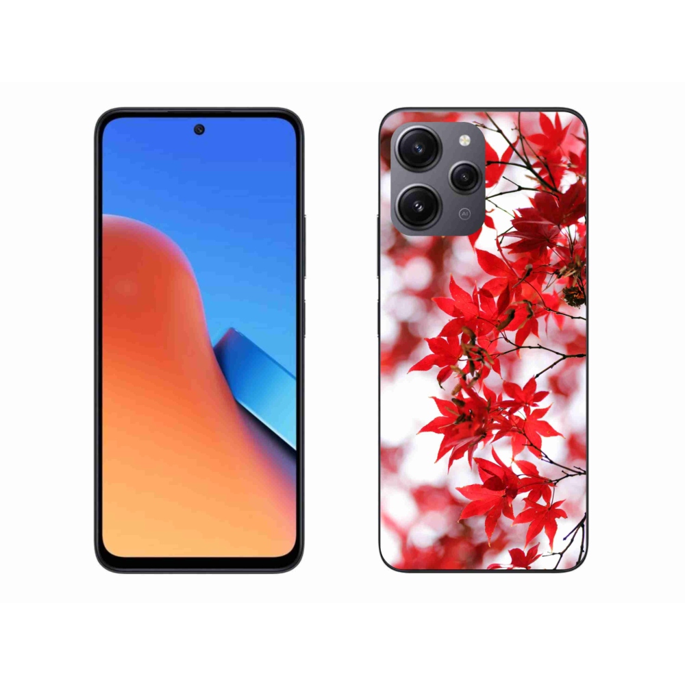Gél borítás mmCase a Xiaomi Redmi 12-hez - piros levelek