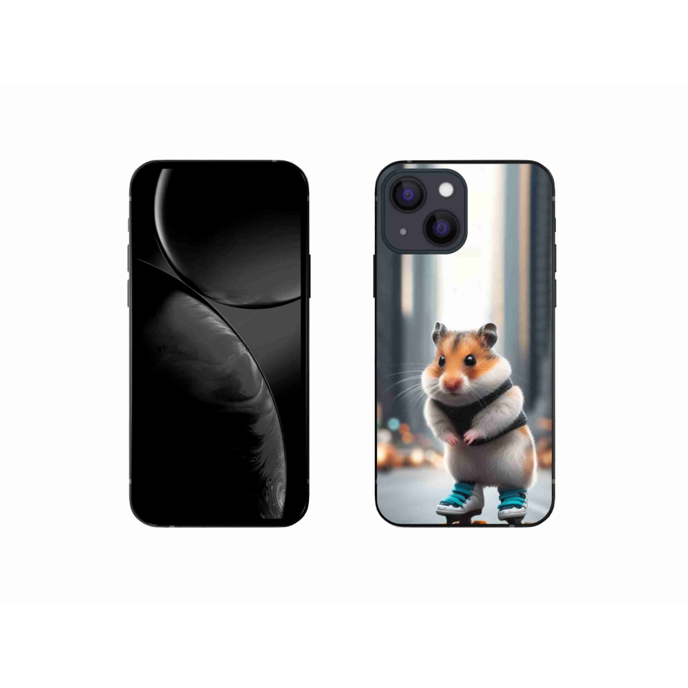 Zselés borítás mmCase iPhone 13 mini 5.4 készülékhez - hörcsög korcsolyán