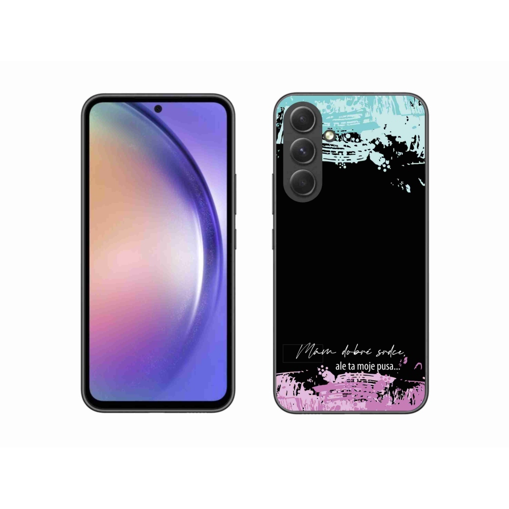 Gél borító mmCase Samsung Galaxy A54 5G - vicces szöveg 3 fekete háttérrel