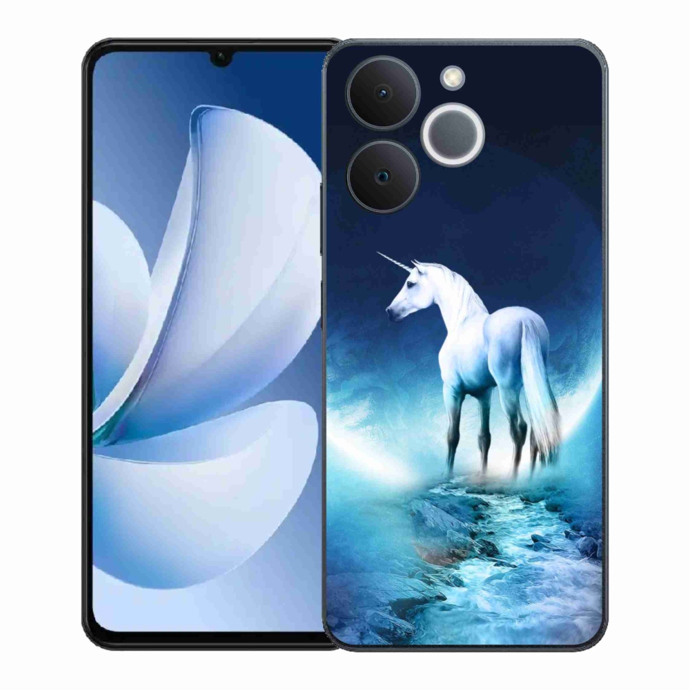 Zselés borítás mmCase a Realme Note 70T készülékhez - fehér egyszarvú