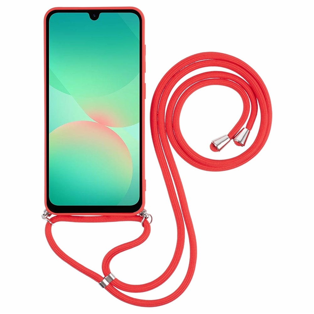 Bélelt zselés tok húzózsinórral Samsung Galaxy A17 4G/5G - piros