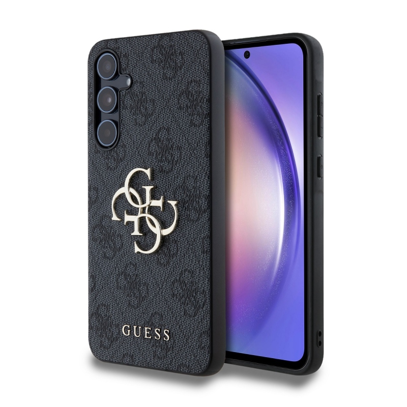 Guess PU 4G fém logós hátlap Samsung Galaxy A55 5G szürke szürke