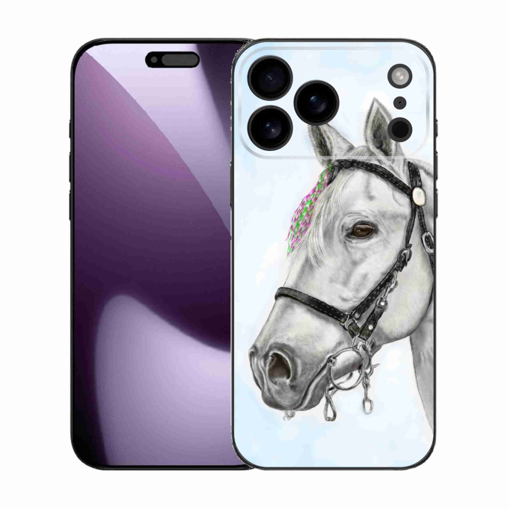 Gél borítás mmCase iPhone 17 Pro Max készülékhez - Fehér ló 1