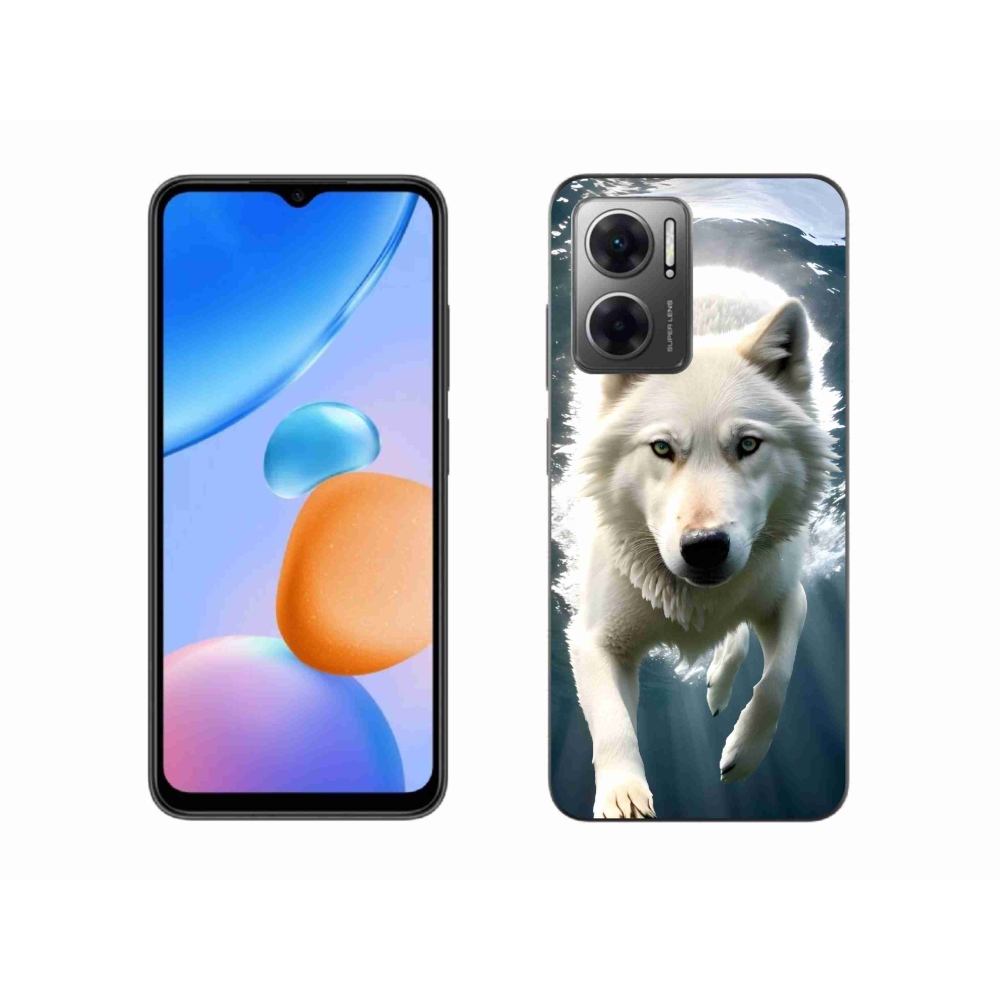Gél borítás mmCase a Xiaomi Redmi 10 5G-hez - fehér farkas