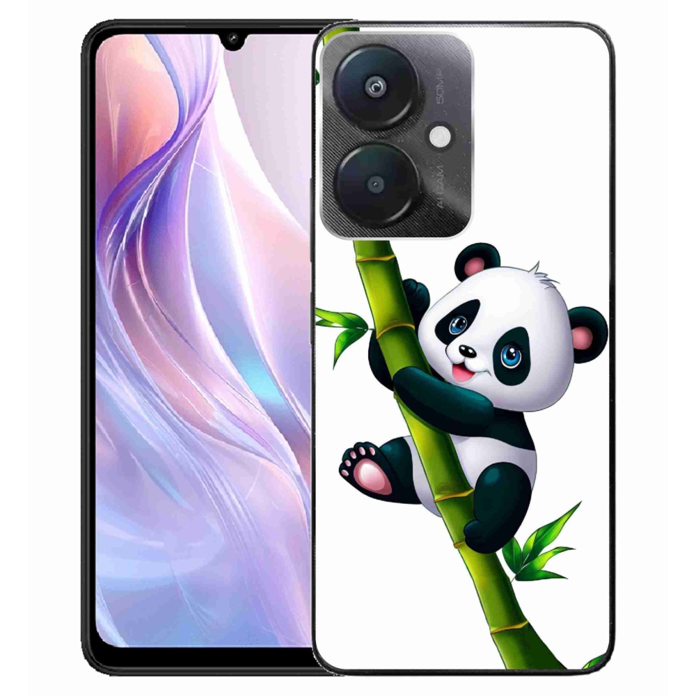 Gél borító mmCase a Xiaomi Redmi 13C 5G számára - panda a bambuszon