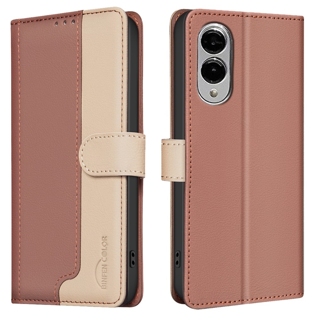 BNF DUO könyvtáska Samsung Galaxy S25 Edge készülékhez - barna