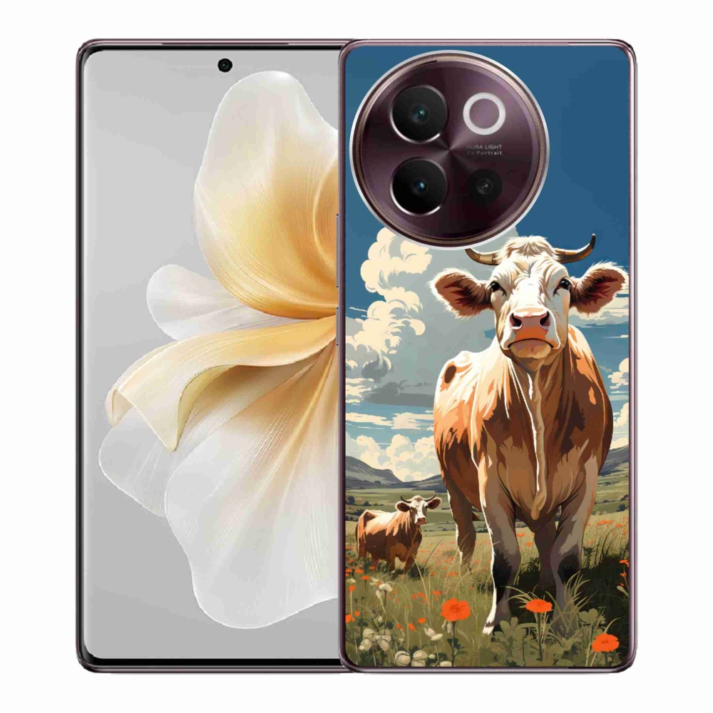 Gélburkolat mmCase a Vivo V40 Lite 5G-n - tehenek a réten
