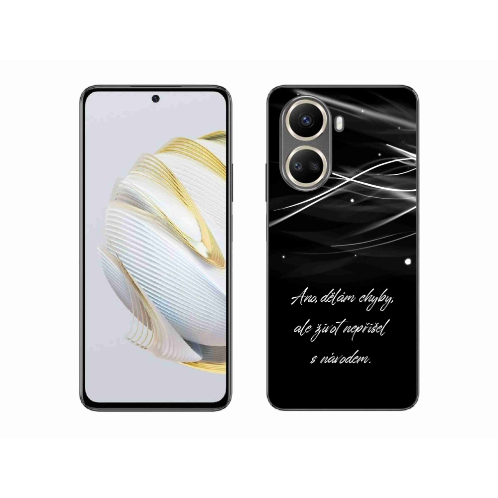 Gél borítás mmCase a Huawei Nova 10 SE-n - idézem fekete háttérrel