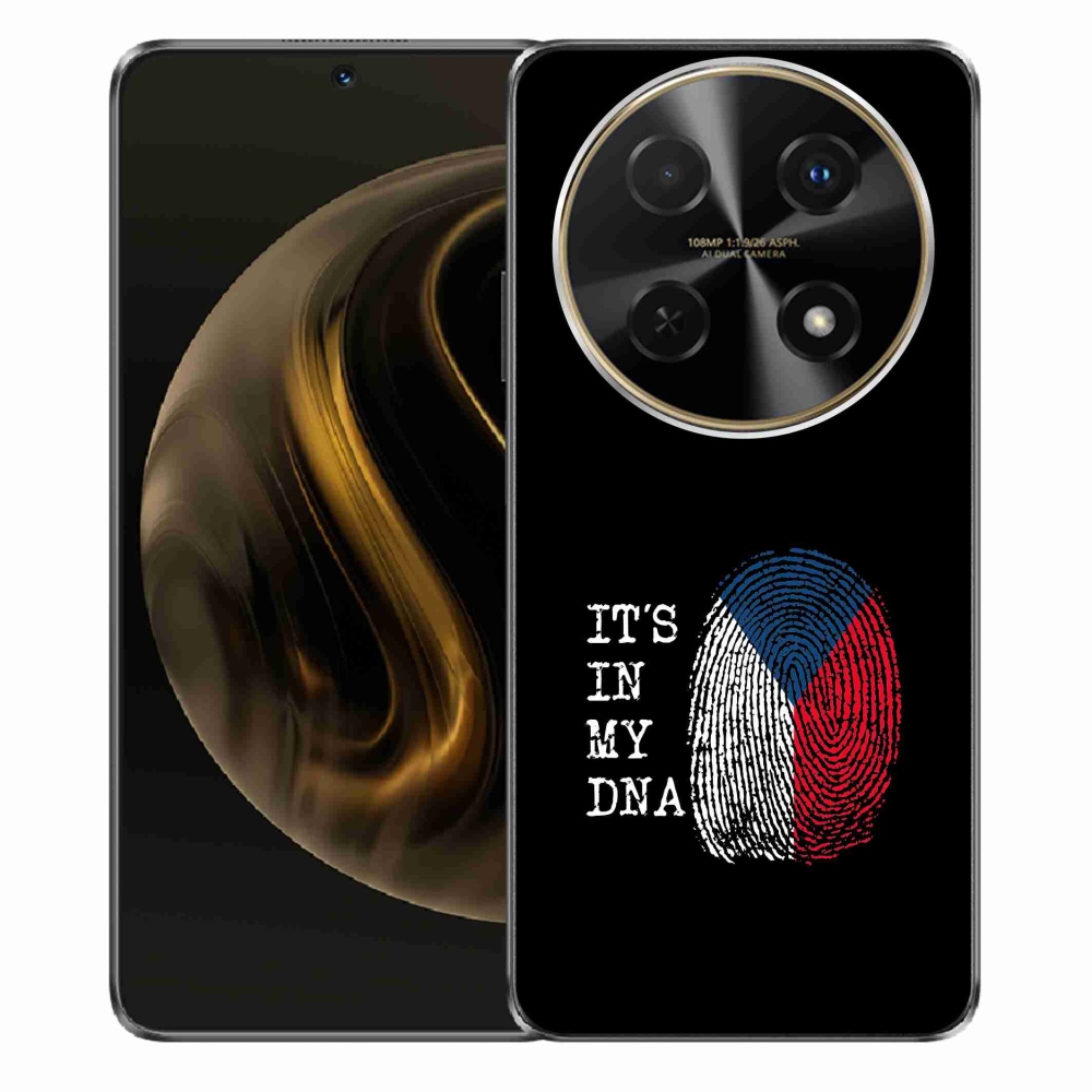 Gél borító mmCase a Huawei Nova 12i - zászlós ujjlenyomat fekete háttérrel