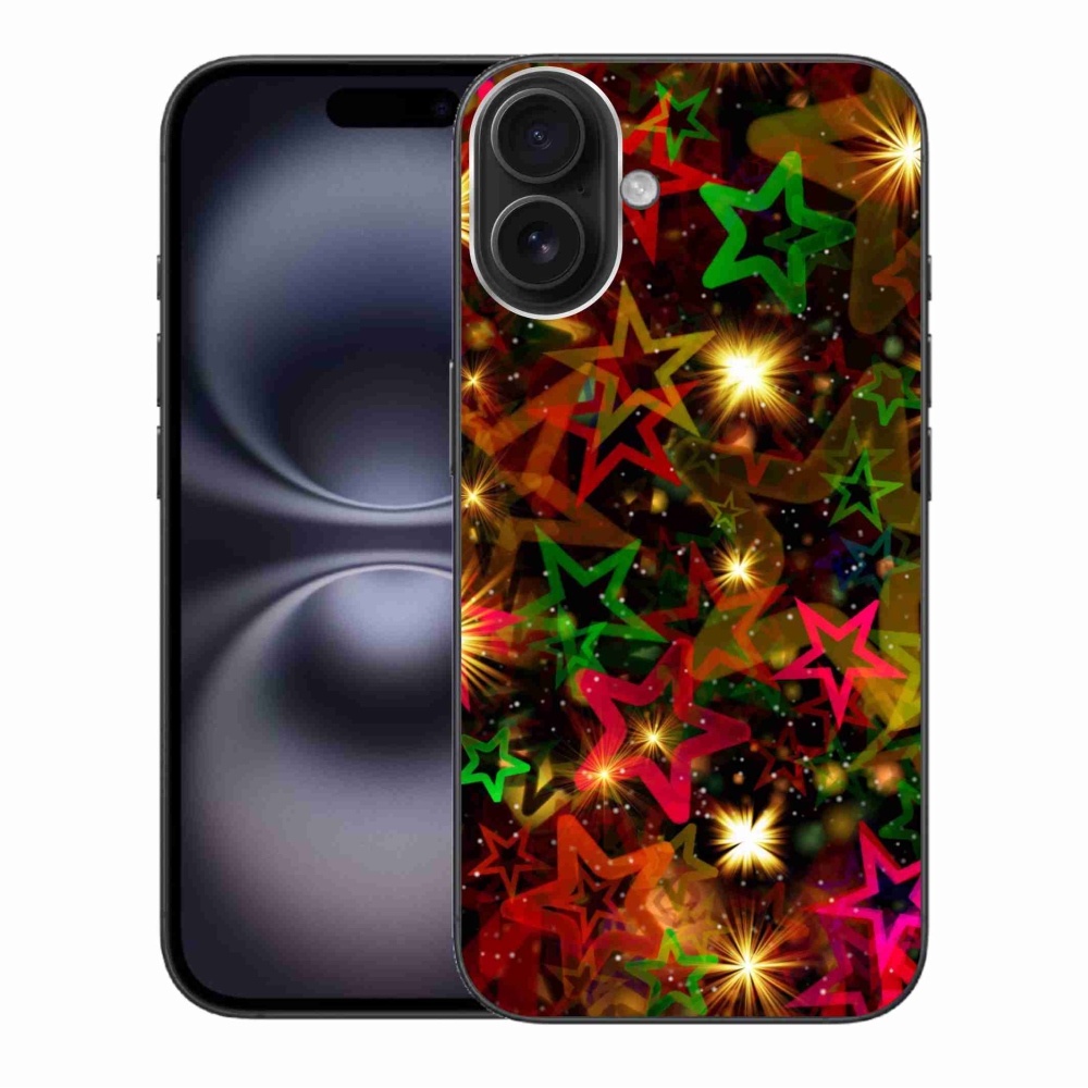 Zselés borítás mmCase iPhone 16 Plus készülékhez - színes csillagok