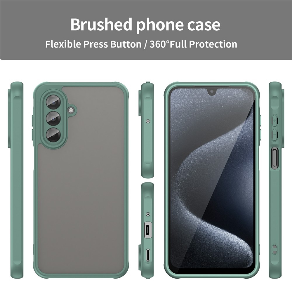 Zselés tok kemény hátlappal Samsung Galaxy A17 4G/5G - zöld