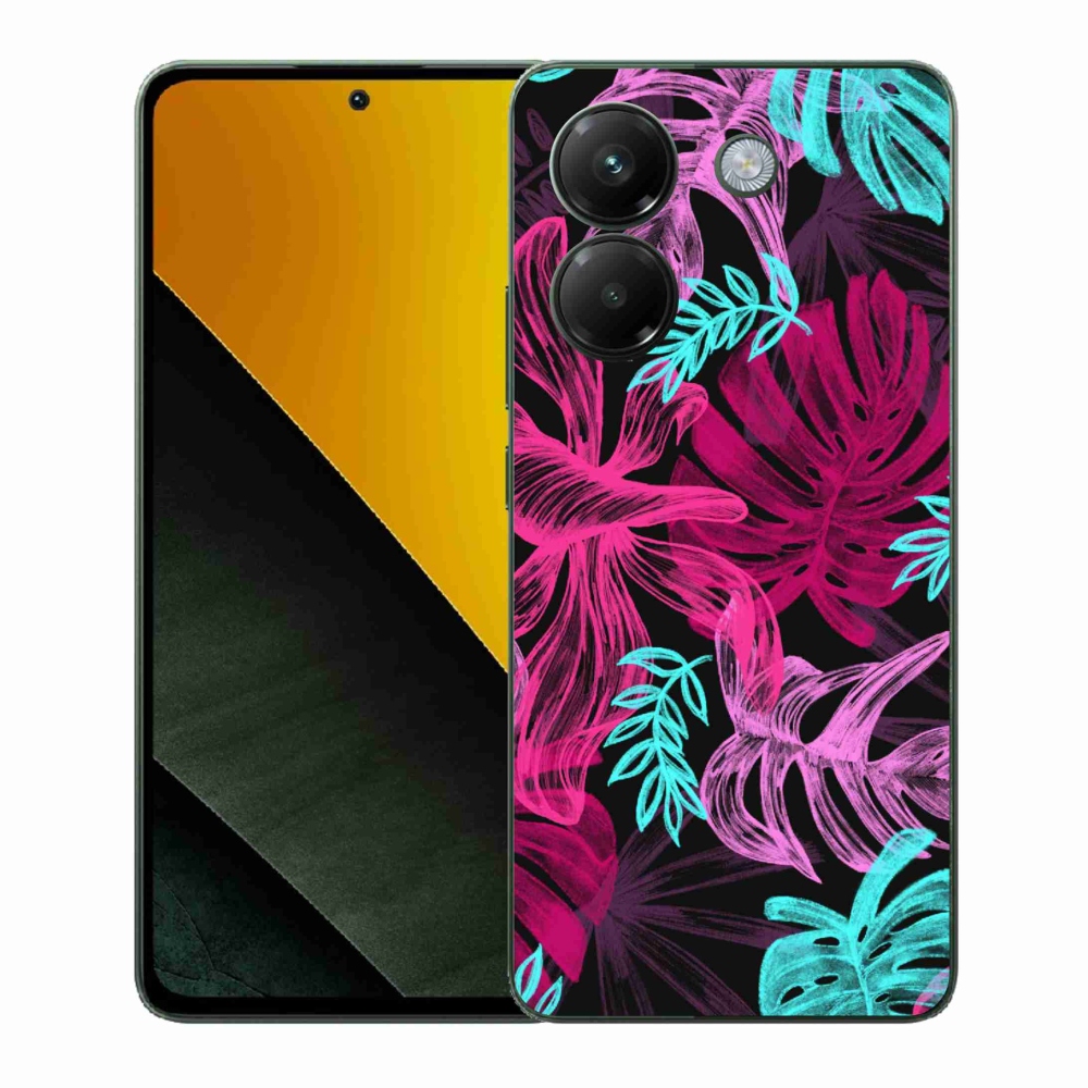 Gél borítás mmCase a Xiaomi Poco M7 Pro 5G számára - virágok 1