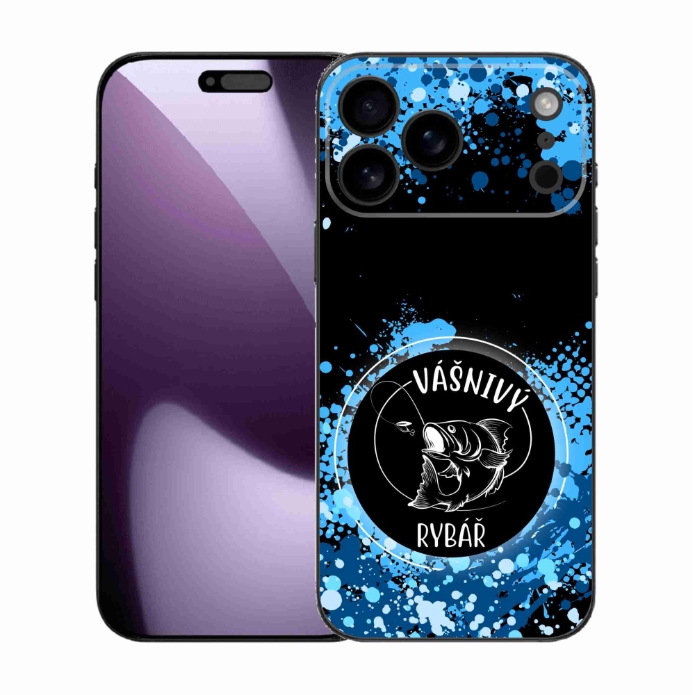 Gél borítás mmCase iPhone 17 Pro Max készülékhez - szenvedélyes halász fekete háttérrel