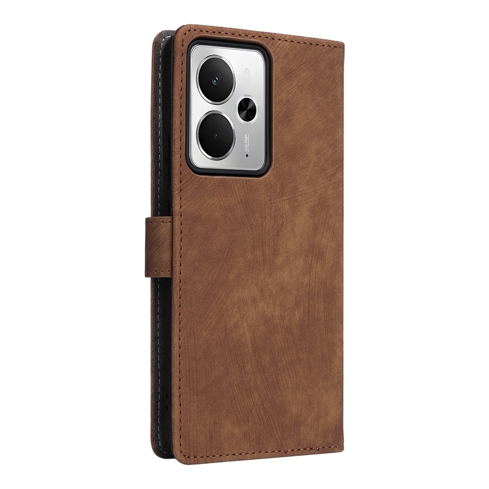 RFID könyvtáska a Realme 14 5G/ 14T 5G készülékhez - barna
