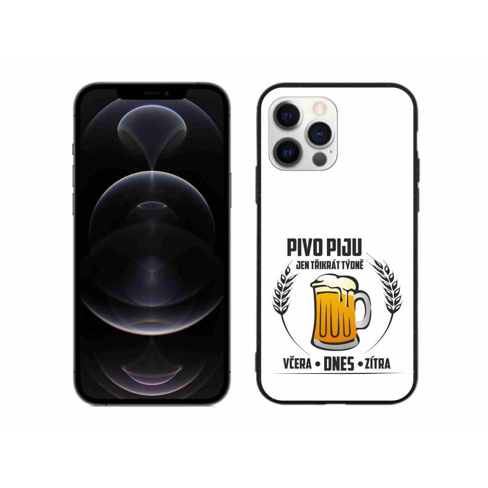 Gél borítás mmCase iPhone 12 Pro Max készülékhez - sör motívum fehér háttér