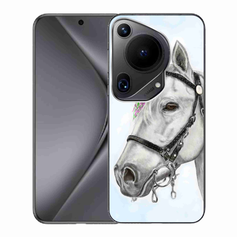Zselés borítás mmCase a Huawei Pura 70 Ultra készülékhez - fehér ló 1