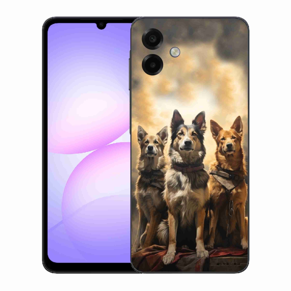 Gél borítás mmCase Samsung Galaxy A07 4G - három kutya