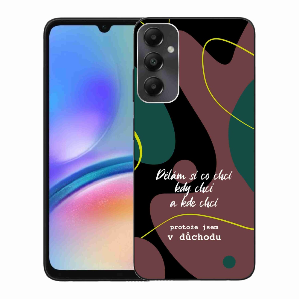 Gél borító mmCase Samsung Galaxy A05s készülékhez - vicces szöveg 10 fekete háttér