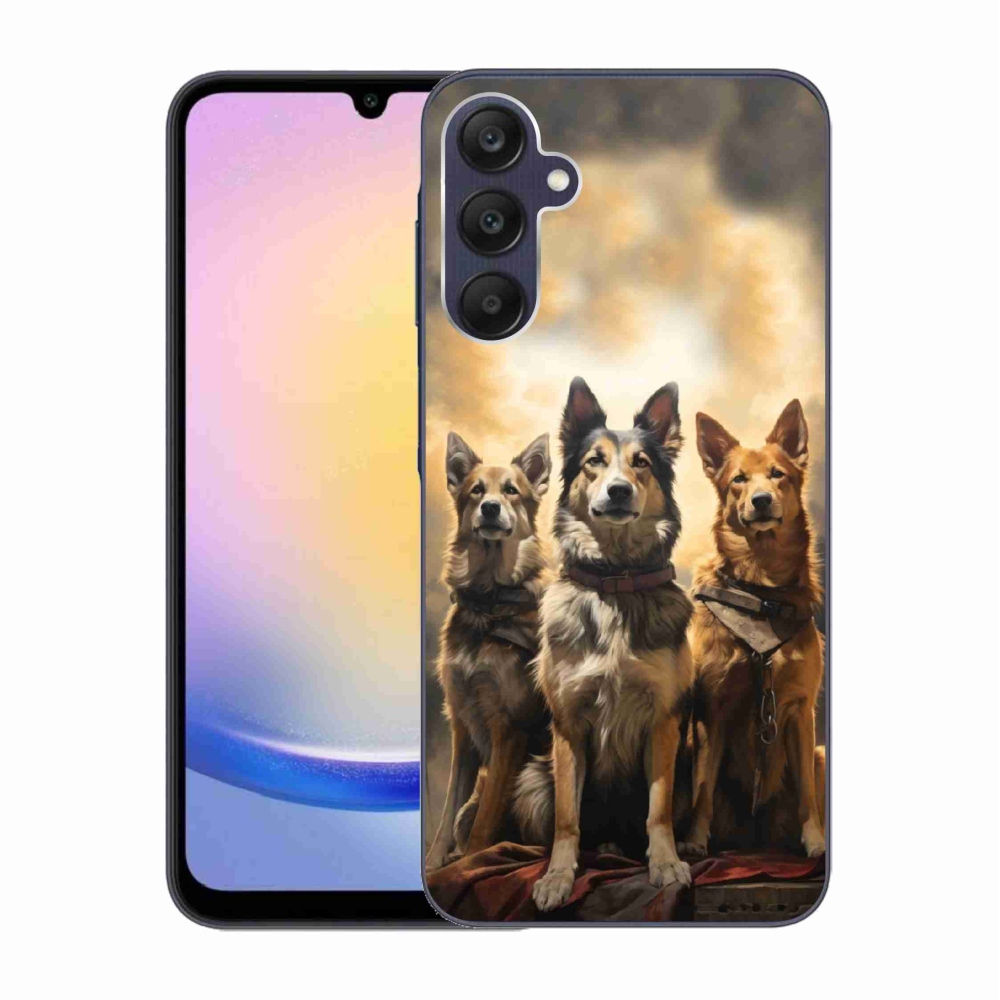 Zselés borítás mmCase Samsung Galaxy A25 5G - három kutya