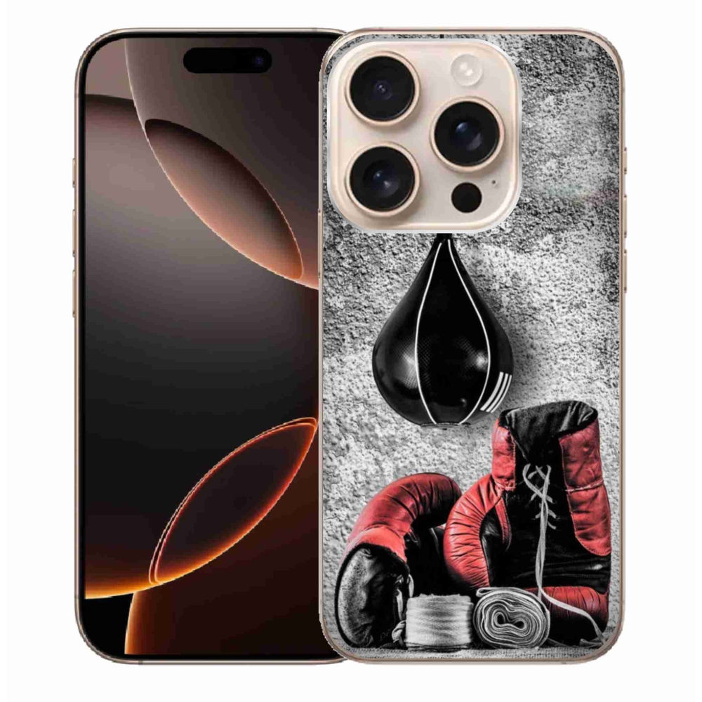 Zselés borítás mmCase iPhone 16 Pro Max készülékhez - bokszzsák és kesztyűk