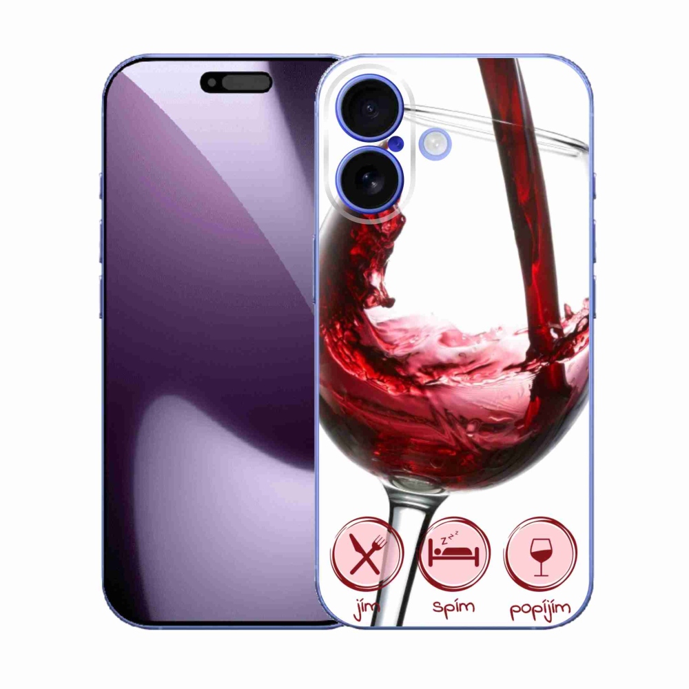 Zselés borítás mmCase iPhone 17 készülékhez - borospohár piros