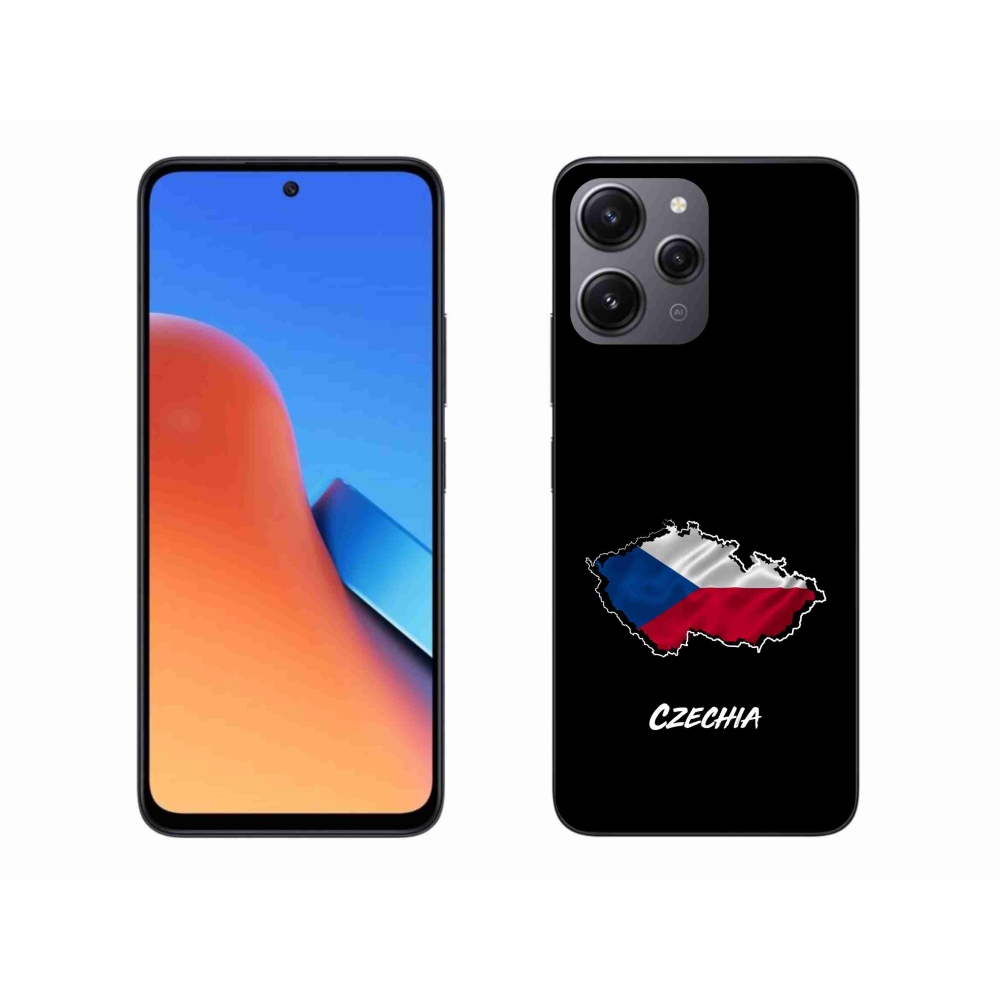 Gél borítás mmCase a Xiaomi Redmi 12 - Csehország fekete háttérrel