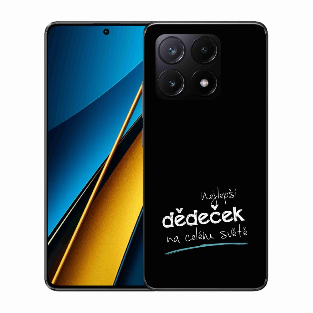 Gélburkolat mmCase a Xiaomi Poco X6 Pro 5G-n - a legjobb nagypapa 3 fekete háttérrel
