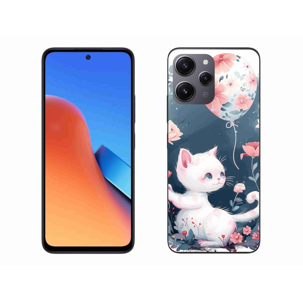 Gél borítás mmCase a Xiaomi Redmi 12-hez - cica lufival