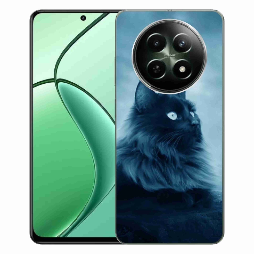 Gél tok mmCase a Realme 12 5G/12x 5G készülékhez - fekete macska 1