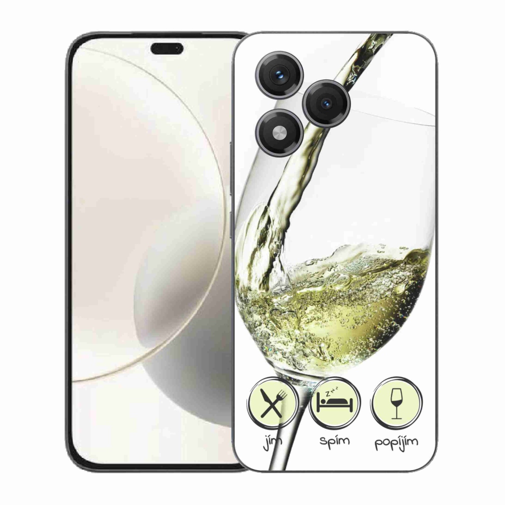 Zselés borító mmCase a Honor 400 Lite-hoz - borospohár fehér