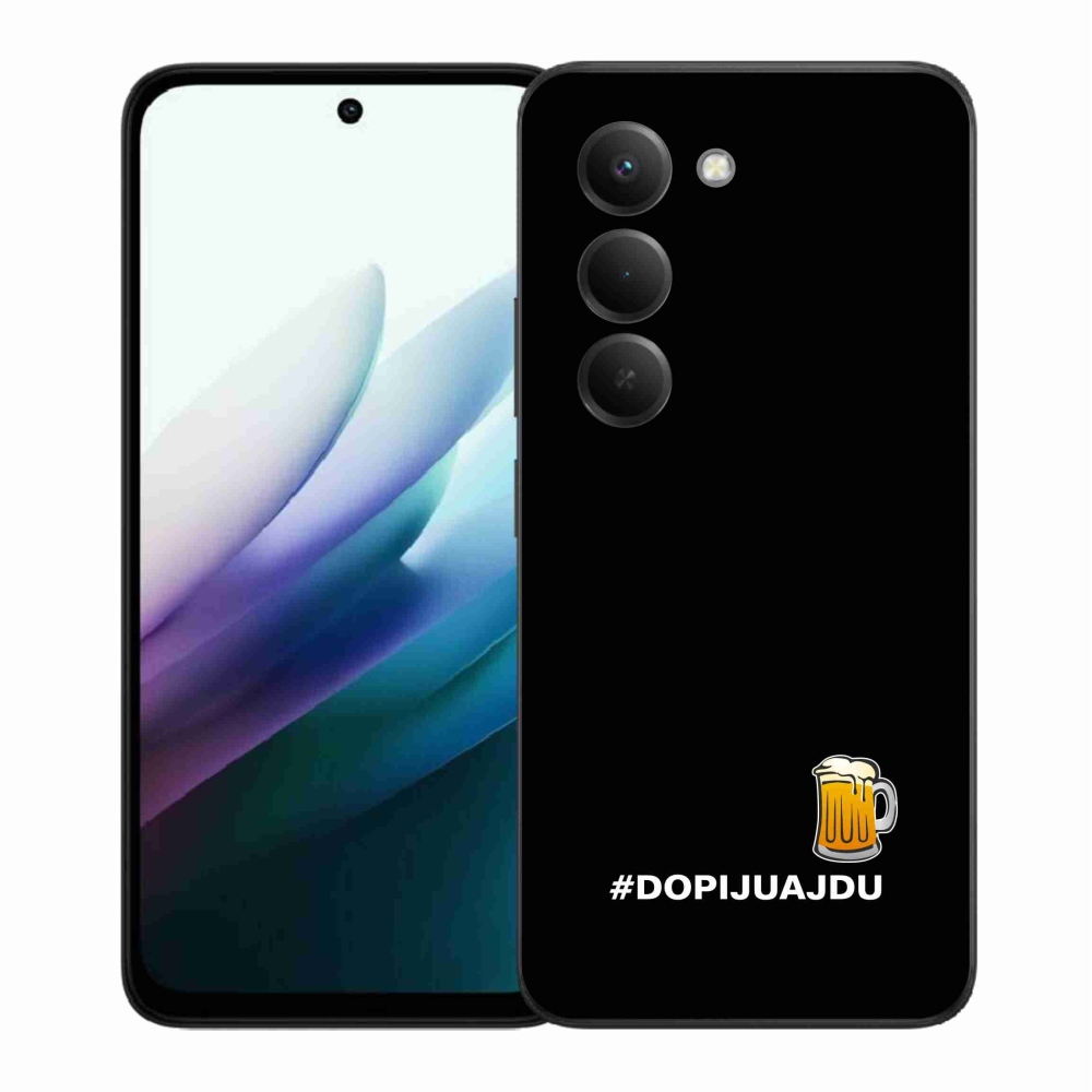 Gél borítás mmCase a Xiaomi Redmi 15 4G/5G (171mm) - sör motívum 1 fekete háttérrel